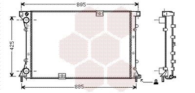 VAN WEZEL Jäähdytin,moottorin jäähdytys 43002360